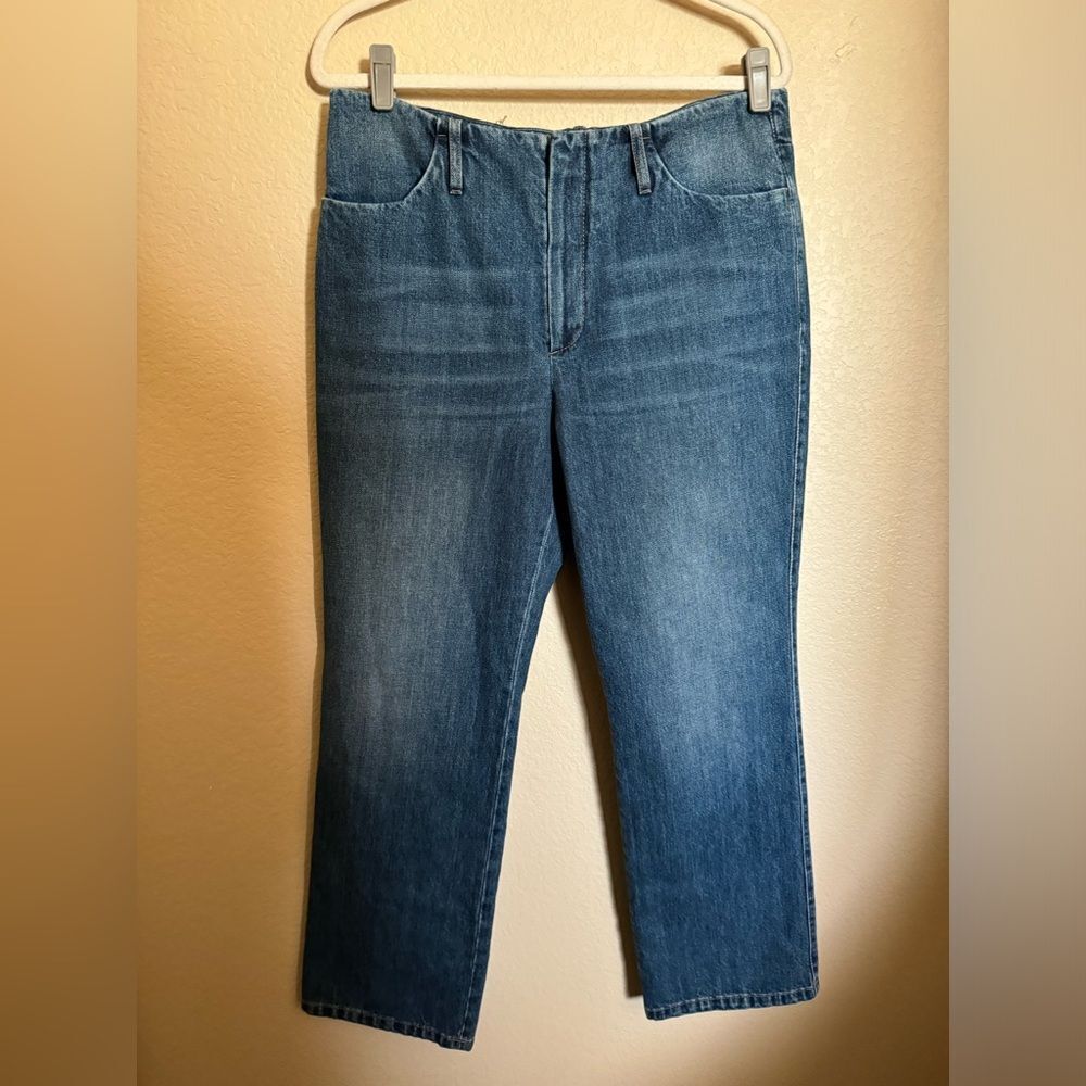 BRUNELLO CUCINELLI The stitchless jean ankle crop sz 10 denim straight leg jeans